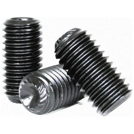 Newport Fasteners Socket Set Screw, Knurled Cup Point, 3/4-10 x 1 3/4", Alloy Steel, Black Oxide, Hex Socket , 250PK 742303-250